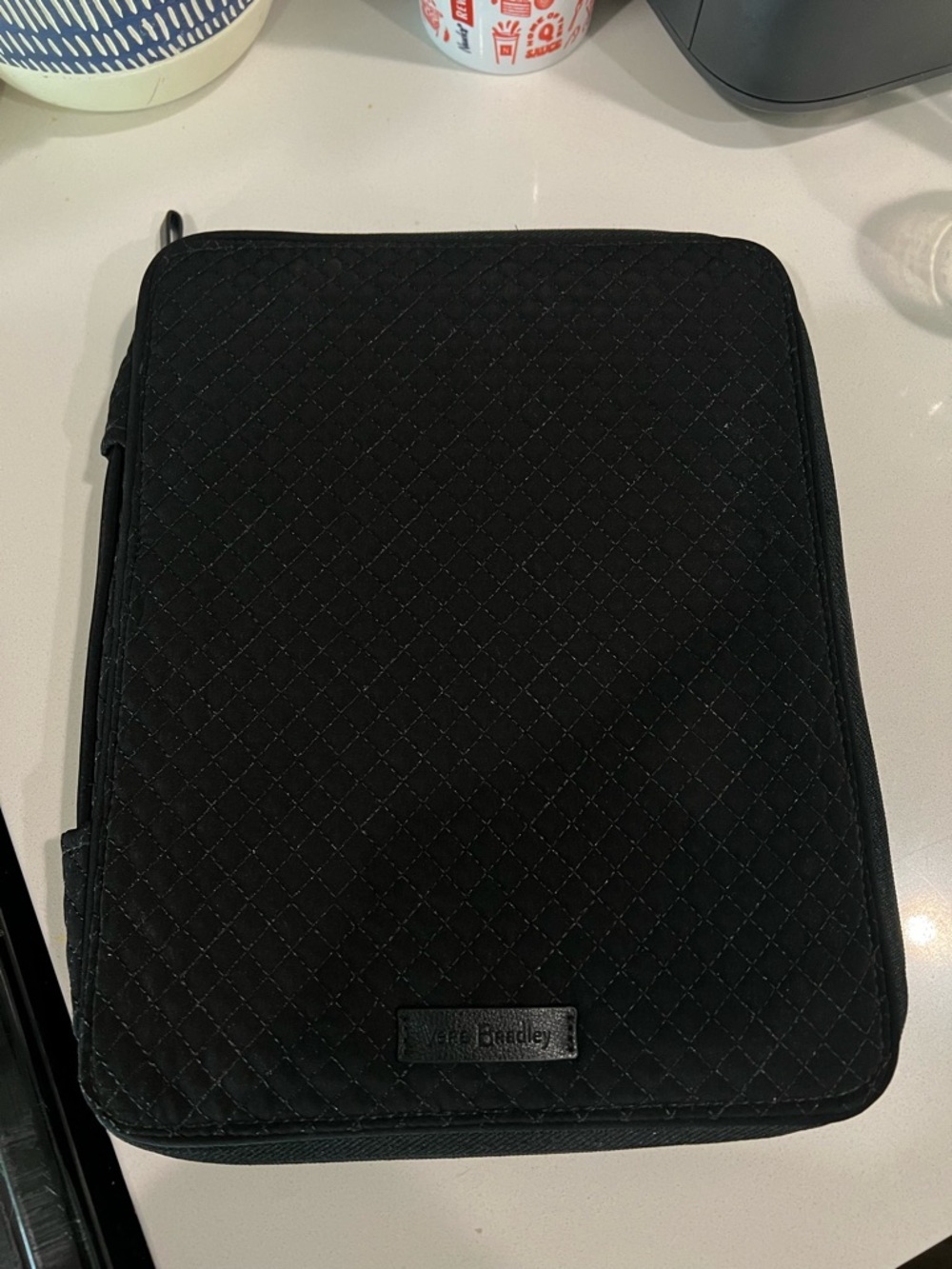 Vera Bradley Black Quilted Iconic Tablet Tamer Organizer